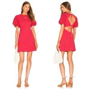 FREE PEOPLE Apricot Rose Mini Dress in Strawberry Spritz Size M